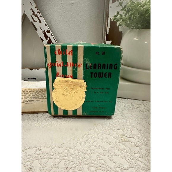 Vintage 1953 Child Guidance Nesting Hexagon Animal Blocks Complete W/Box & Book - Picture 3 of 10